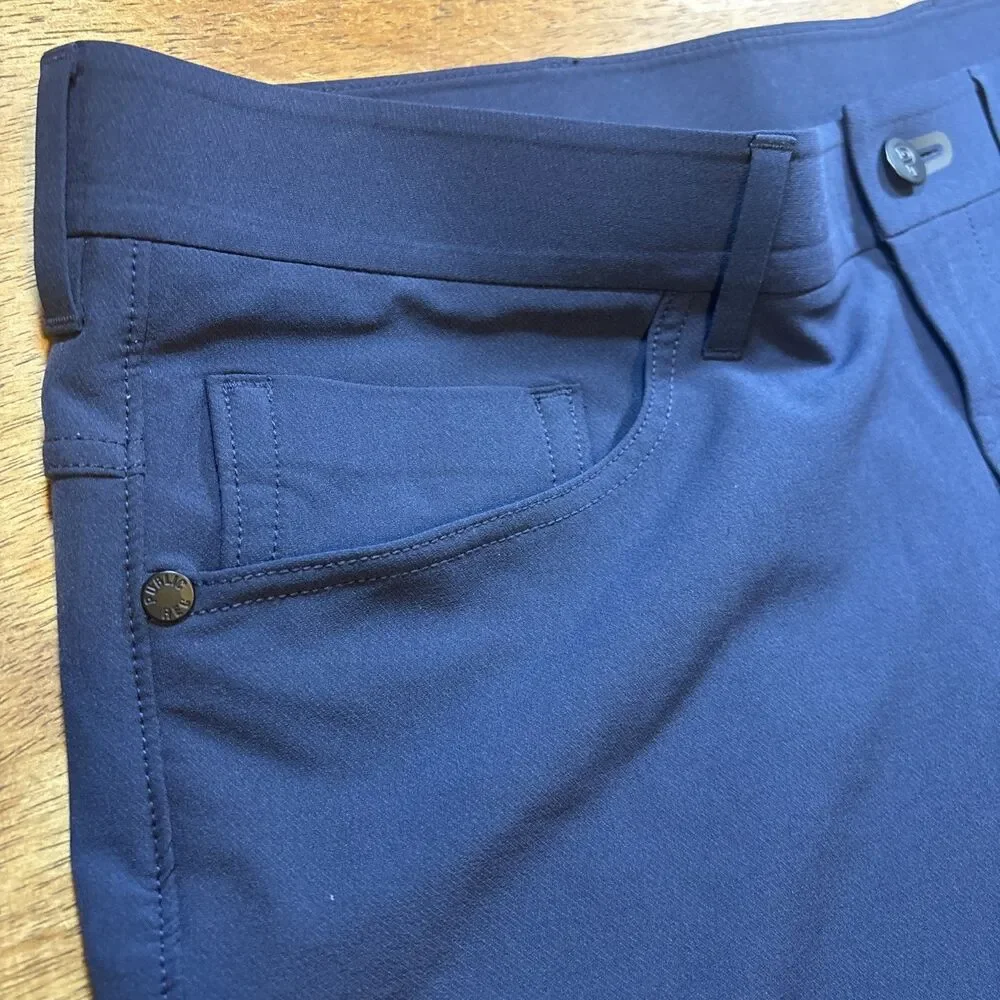 Public Rec Dealmaker Pants Mens 33X34 Straight Leg Navy Blue - Picture 4 of 16